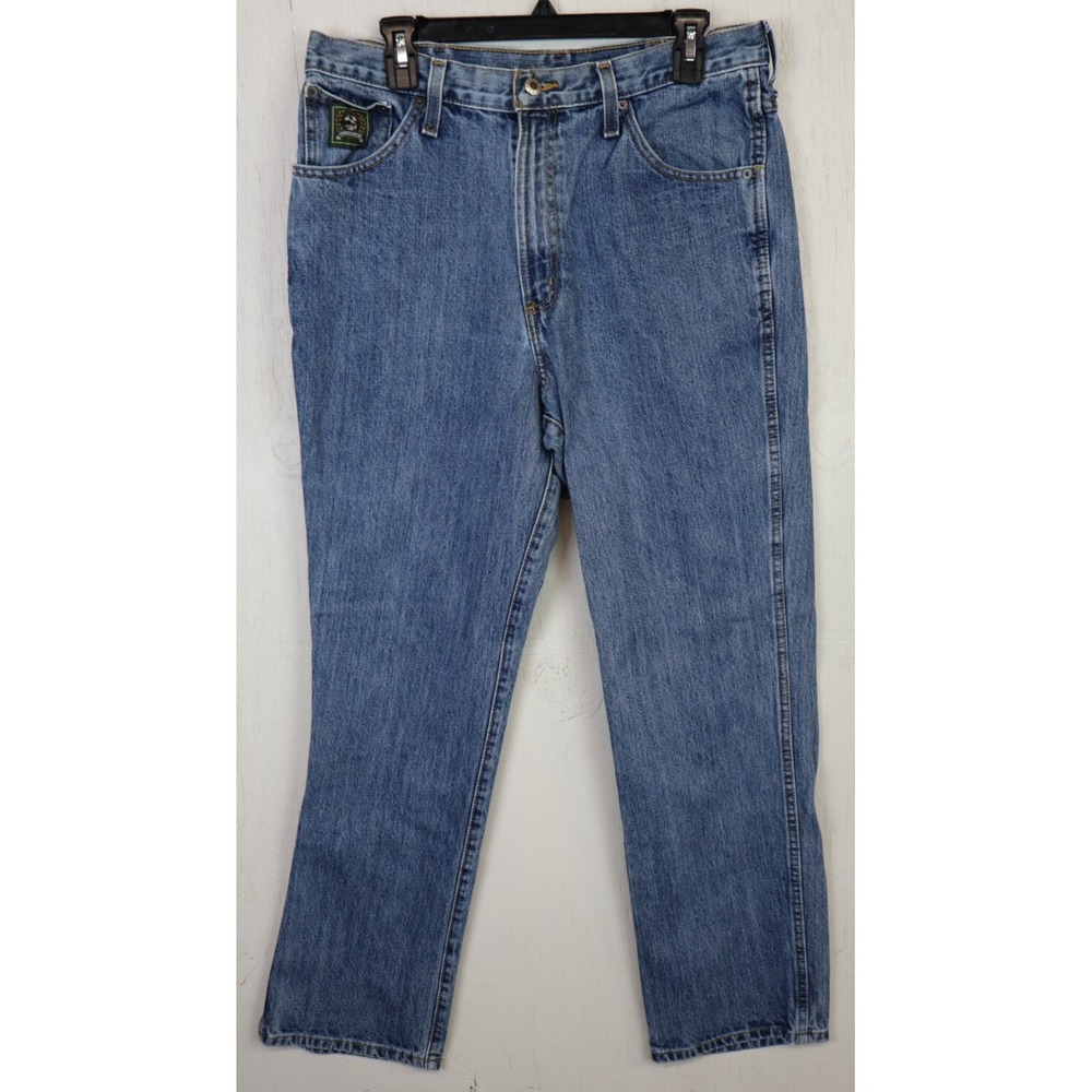 Cinch Mens Green Label High Rise Relaxed Fit Tapered Leg Jeans Size 34x32 Blue